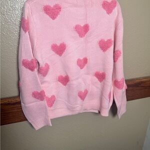 Charming Pink Heart Sweater